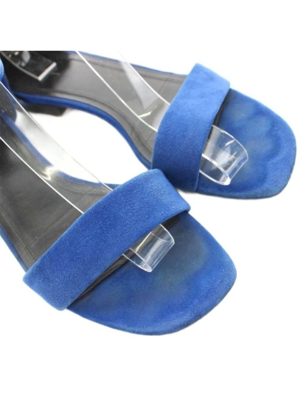 Celine Sandals Strap Suede 39 Blue KU - Picture 6 of 9